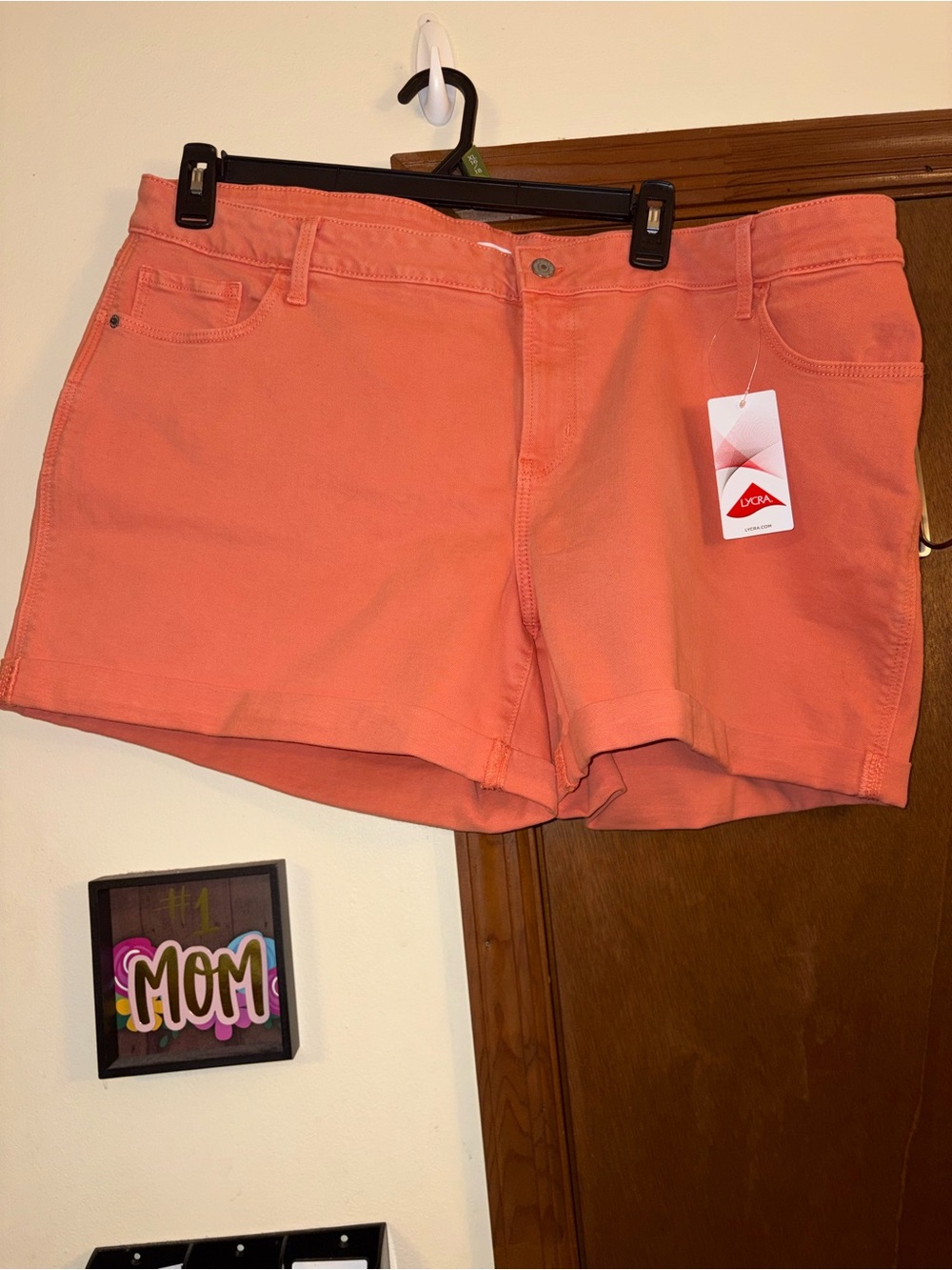 Old Navy Coral Pink Denim Shorts